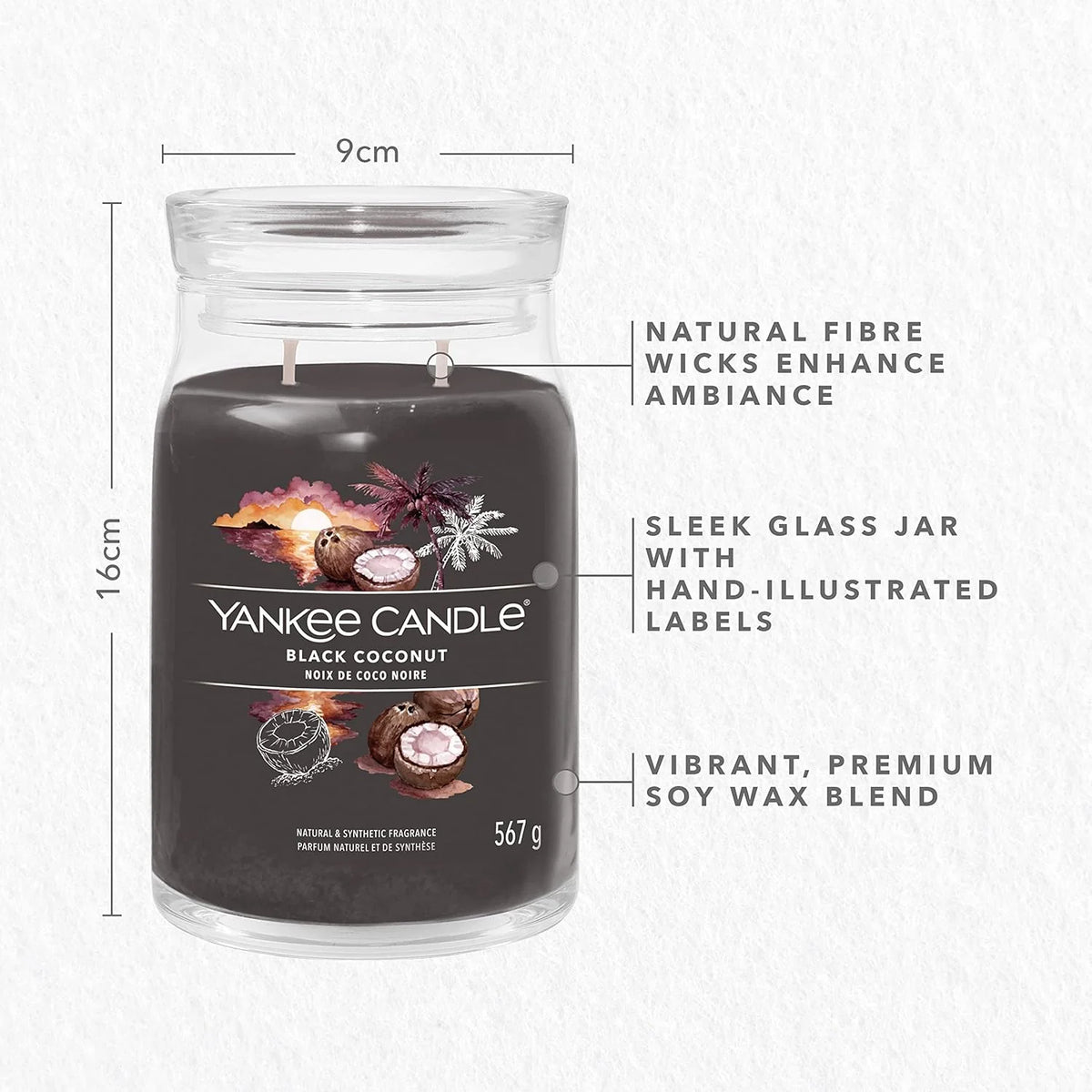 Black Coconut Signature Large Jar