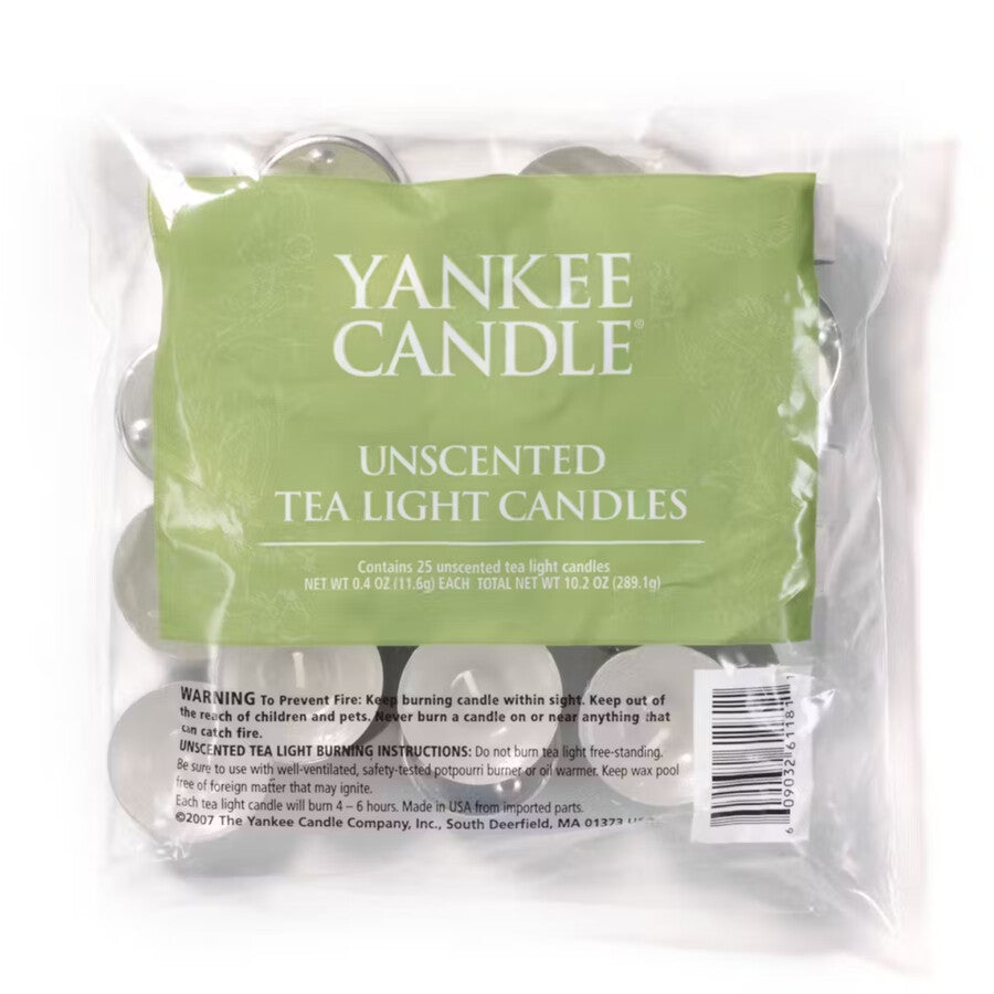 Unscented Tea Light Candles – Package of 25