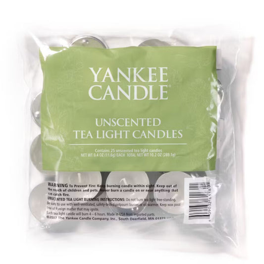 Unscented Tea Light Candles – Package of 25